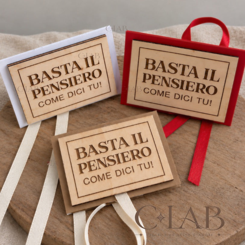 Biglietto Auguri Basta il Pensiero