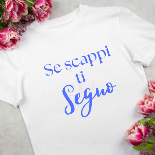 MAGLIETTA SE SCAPPI TI SEGUO VARI COLORI