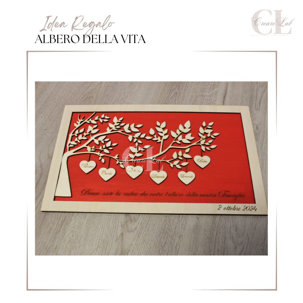 Albero della Vita rettangolo con cornice