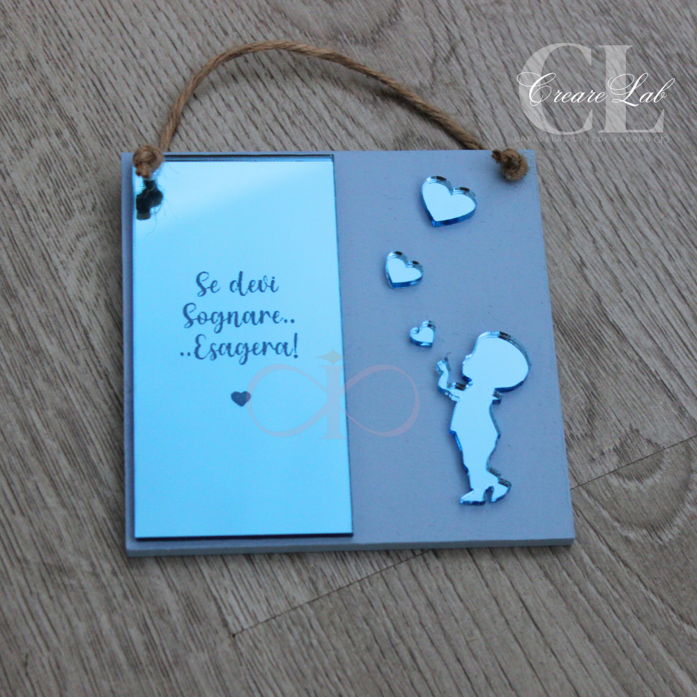 Quadretti Bambini azzurro /specchiato azzurro
