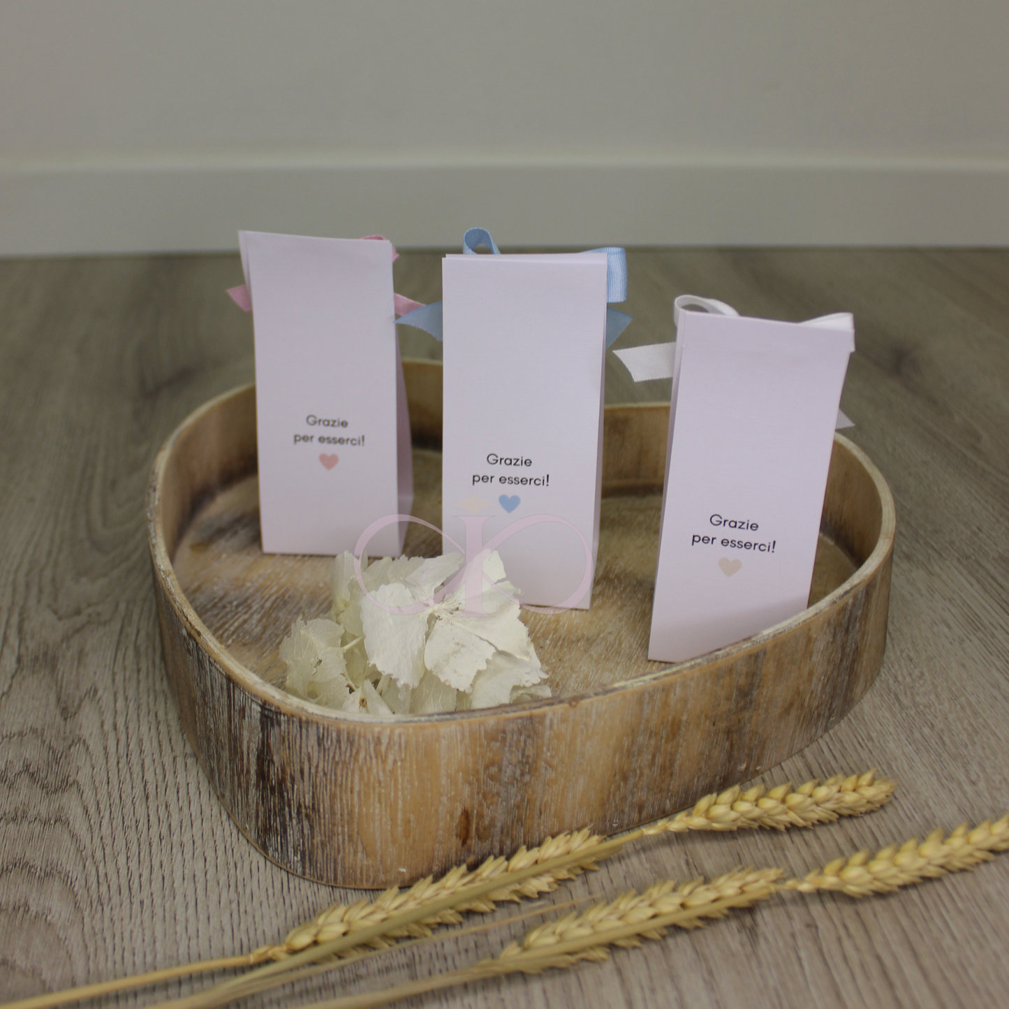 Bomboniera/segnaposto con candela bolle di sapone