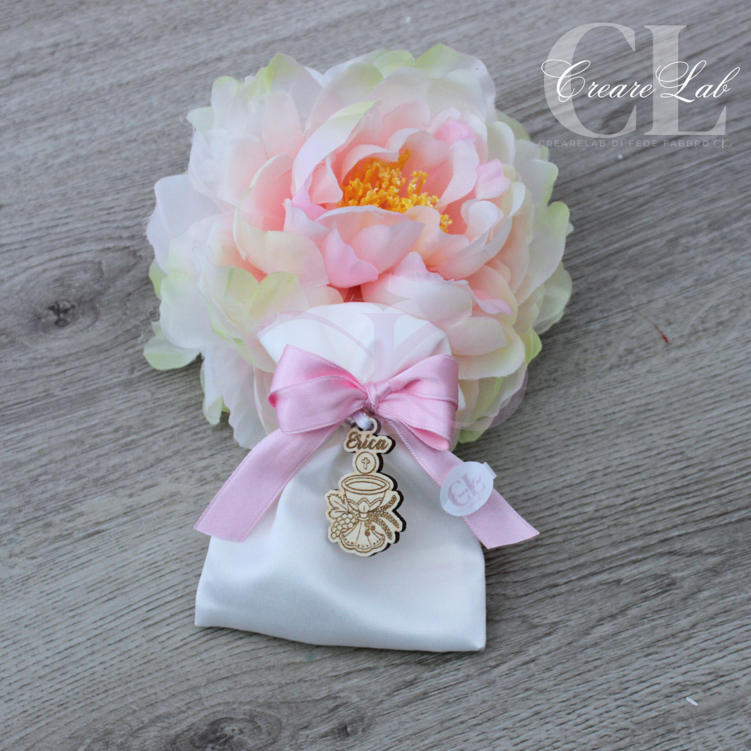 Bomboniera con calice e nome inciso personalizzato