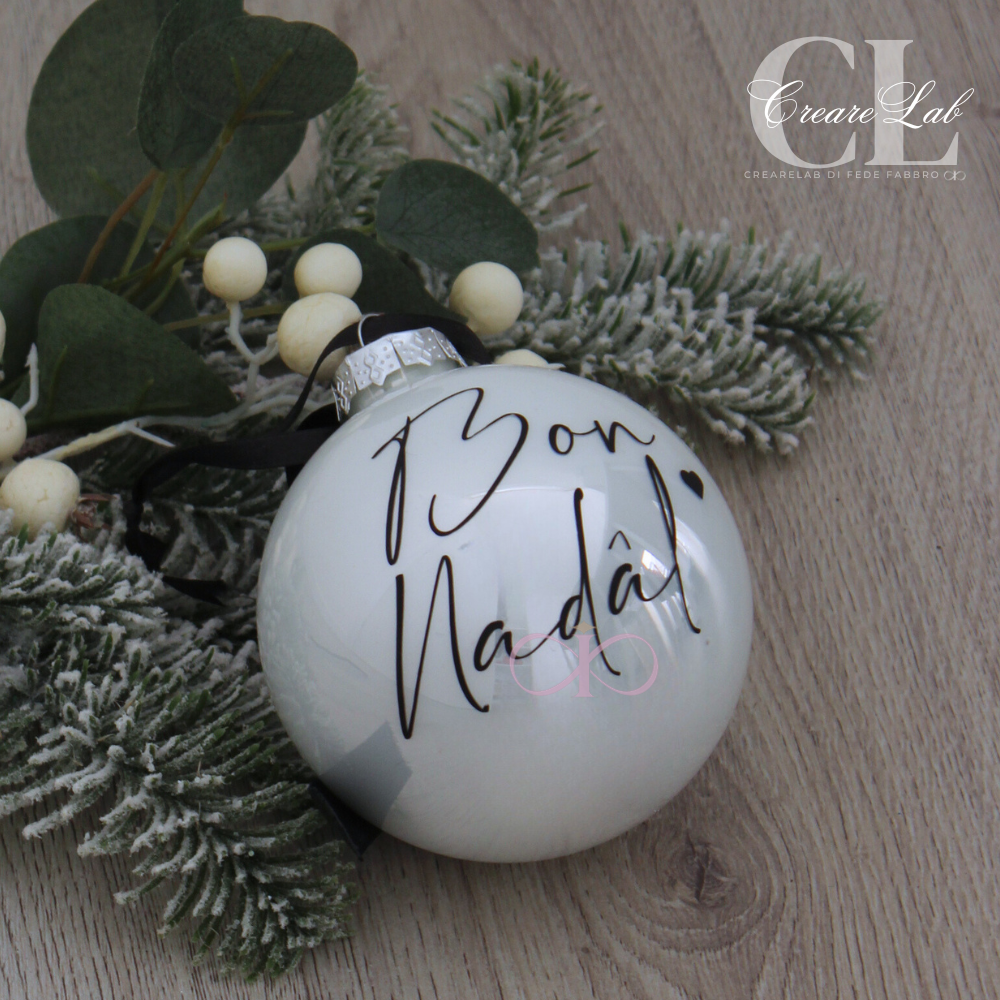 Sfera di Natale Buon Nadal da 10 Cm