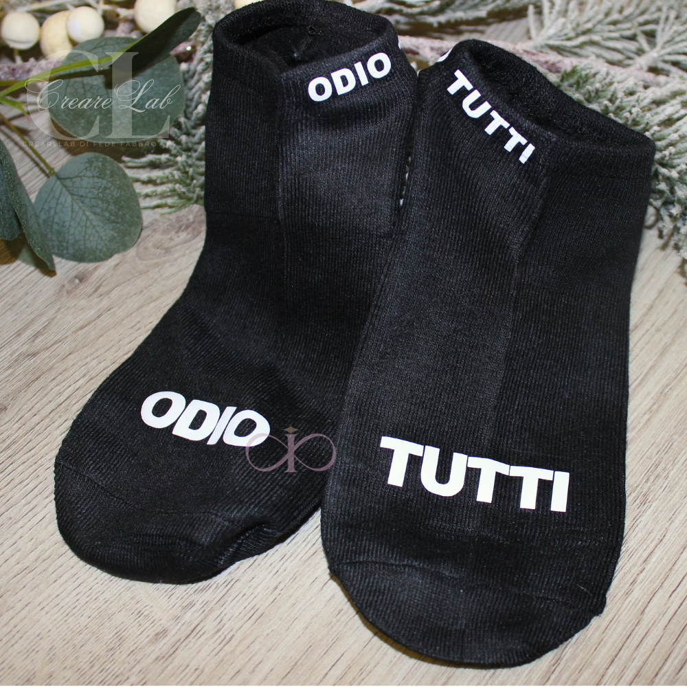 Calzini personalizzati Odio Tutti