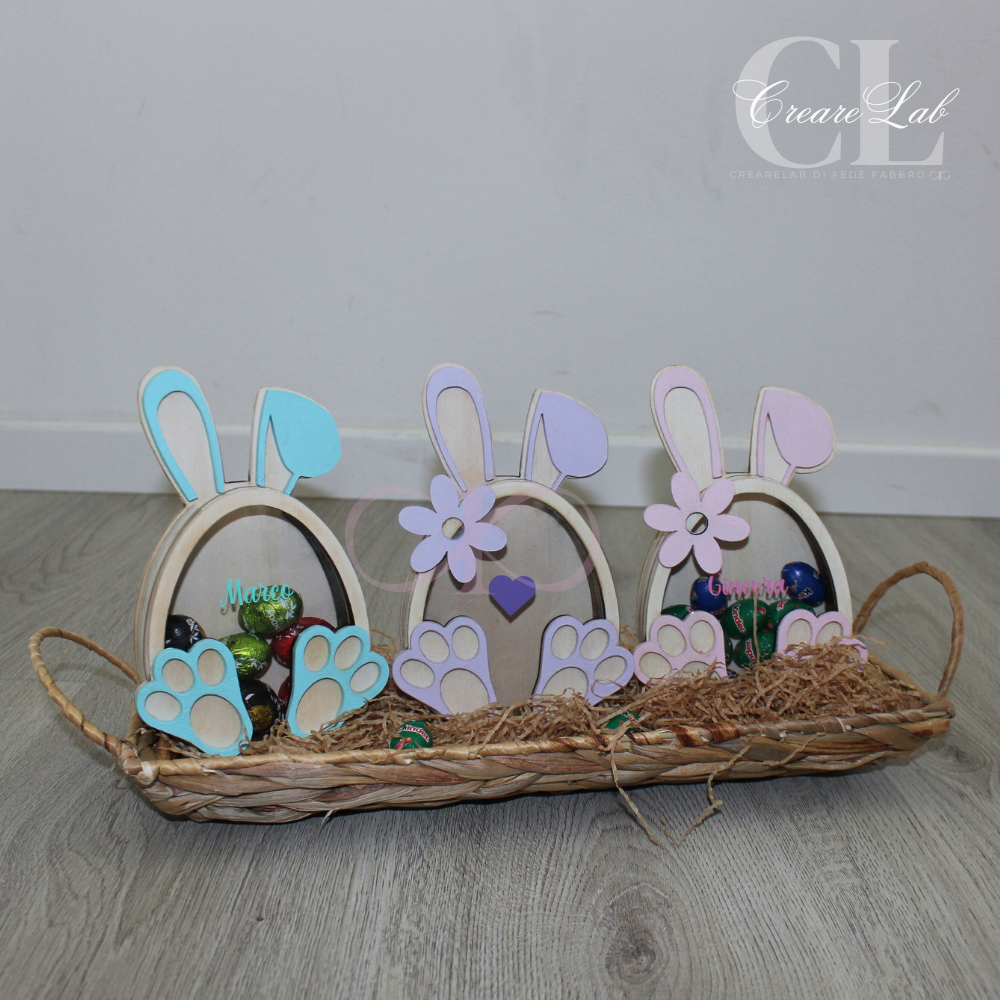 Coniglietto Pasqualetto con nome