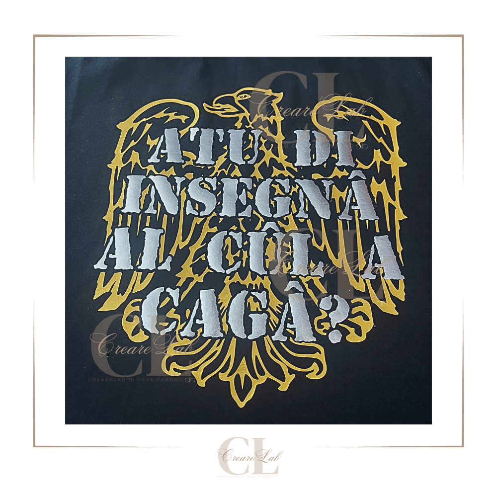 Maglietta nera A tu Cagâ?