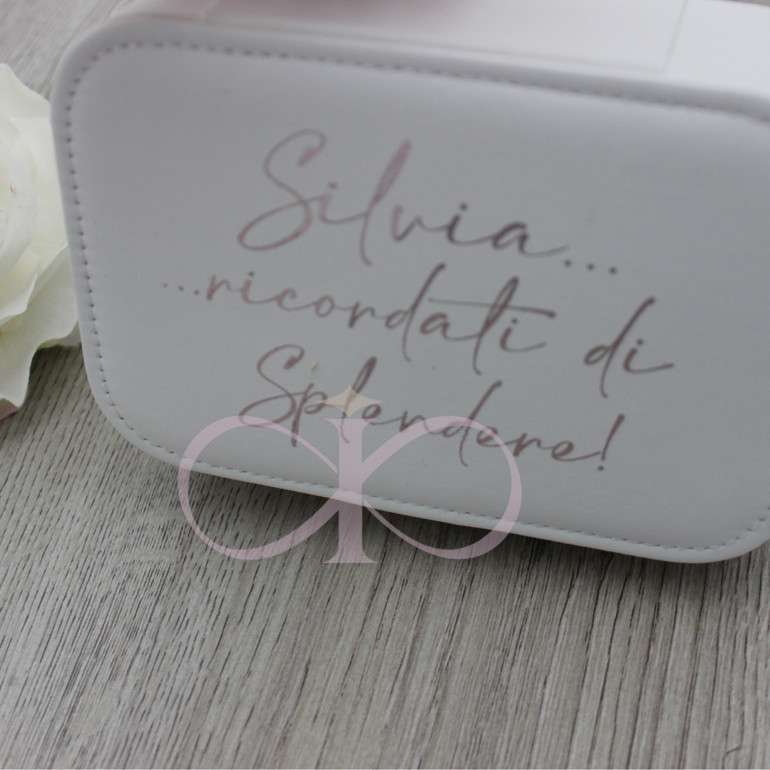 PORTAGIOIE BIANCO L CON SCRITTA PERSONALIZZATA