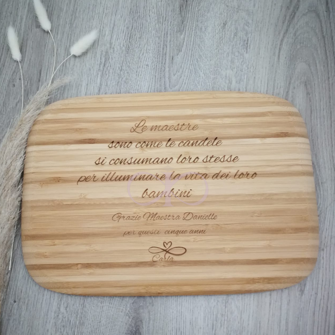 TAGLIERE IN LEGNO FRASE LASER