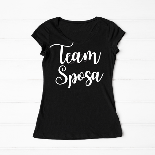 MAGLIETTA BIANCO O NERO TEAM SPOSA VARI COLORI