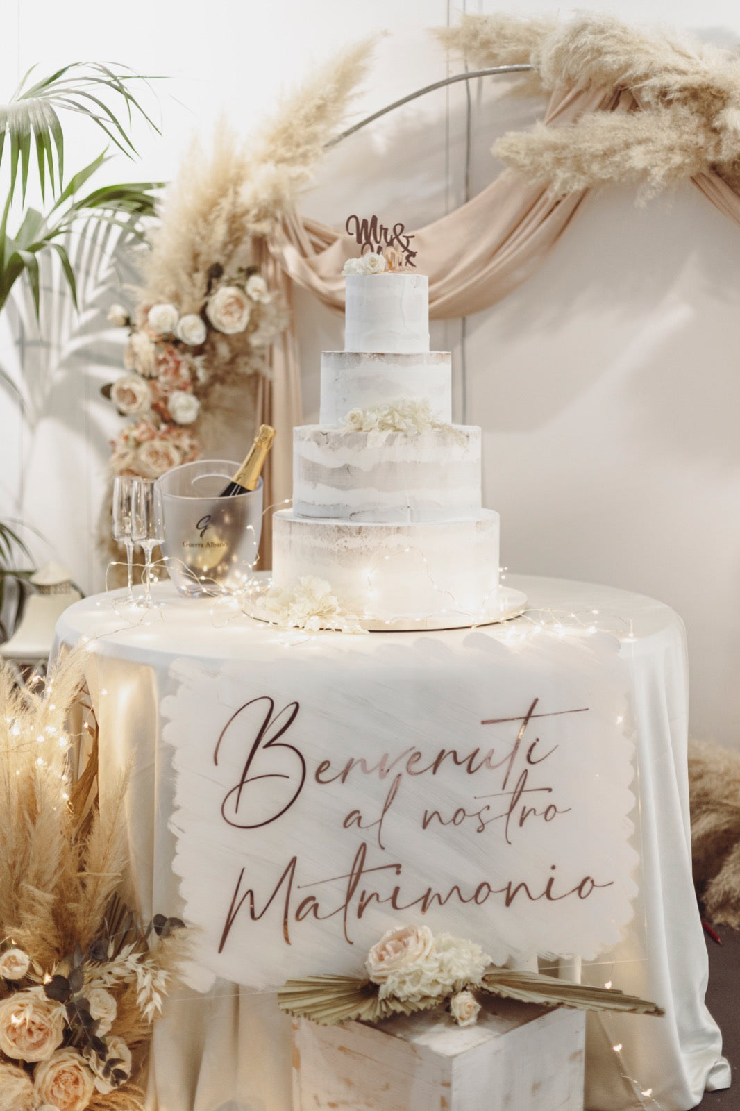 CARTELLO BENVENUTO MATRIMONIO COLORI METAL