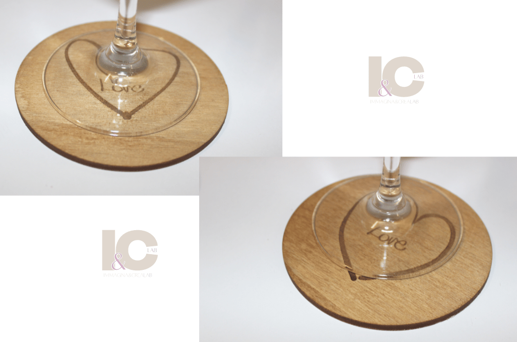 LE TUE IMPRONTE SOTTOBICCHIERE INCISO