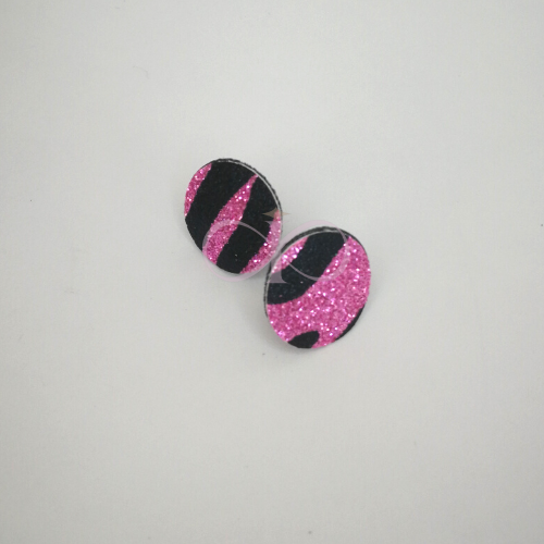 ORECCHINI GLITTER ZEBRATO