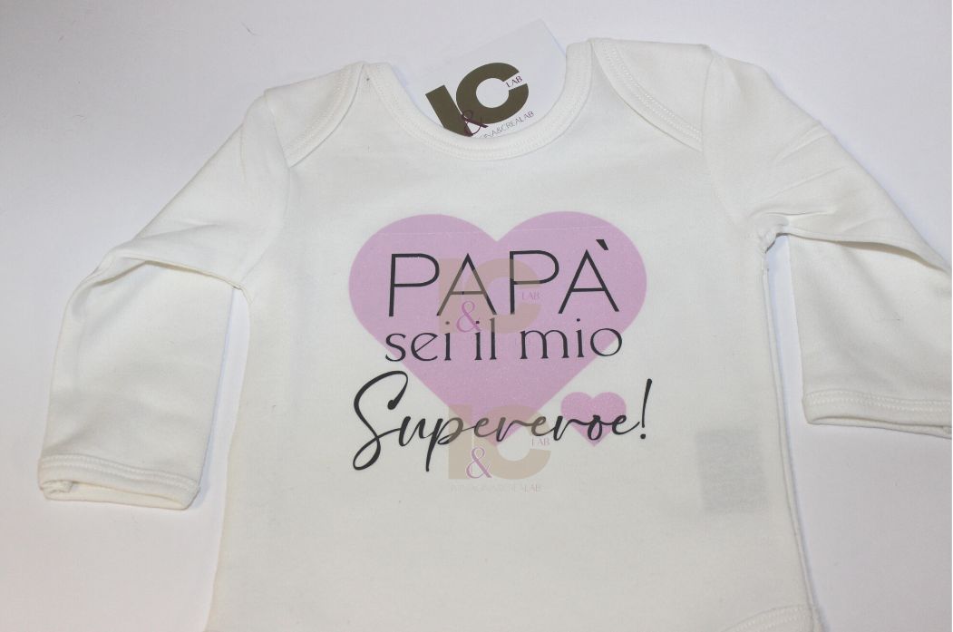 BODY SUPEREROE PAPA' ROSA