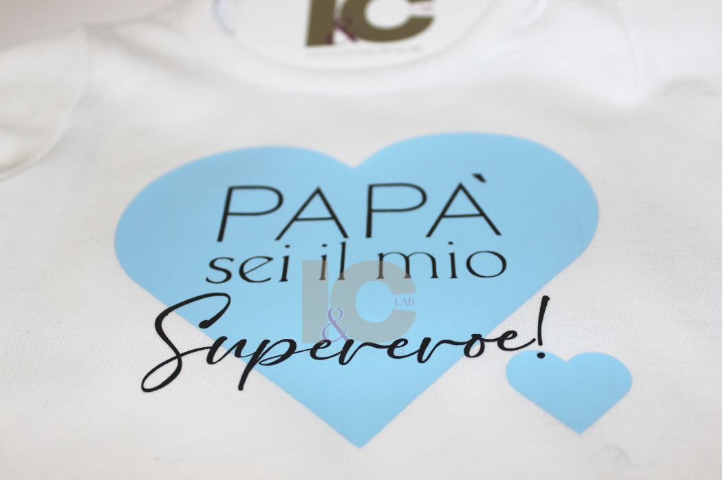 BODY SUPEREROE PAPA' AZZURRO
