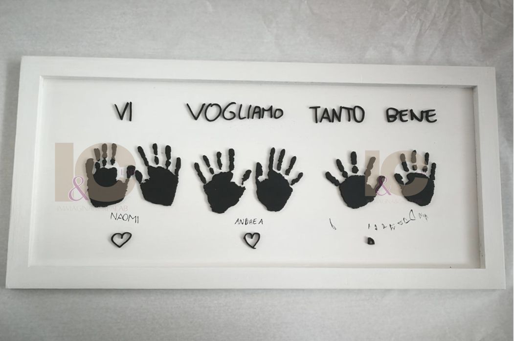 QUADRO IN LEGNO MANI LE TUE IMPRONTE