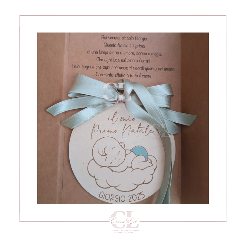 Pallina Natalizia Personalizzata “Il Tuo Primo Natale” – Colore a Scelta