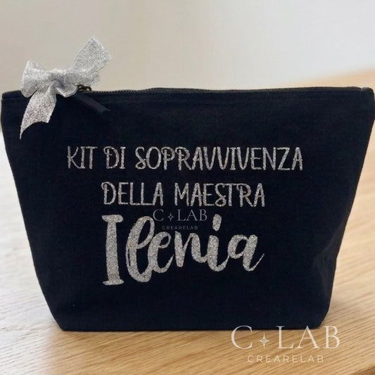 Pochette Kit di Sopravvivenza della Maestra Personalizzato