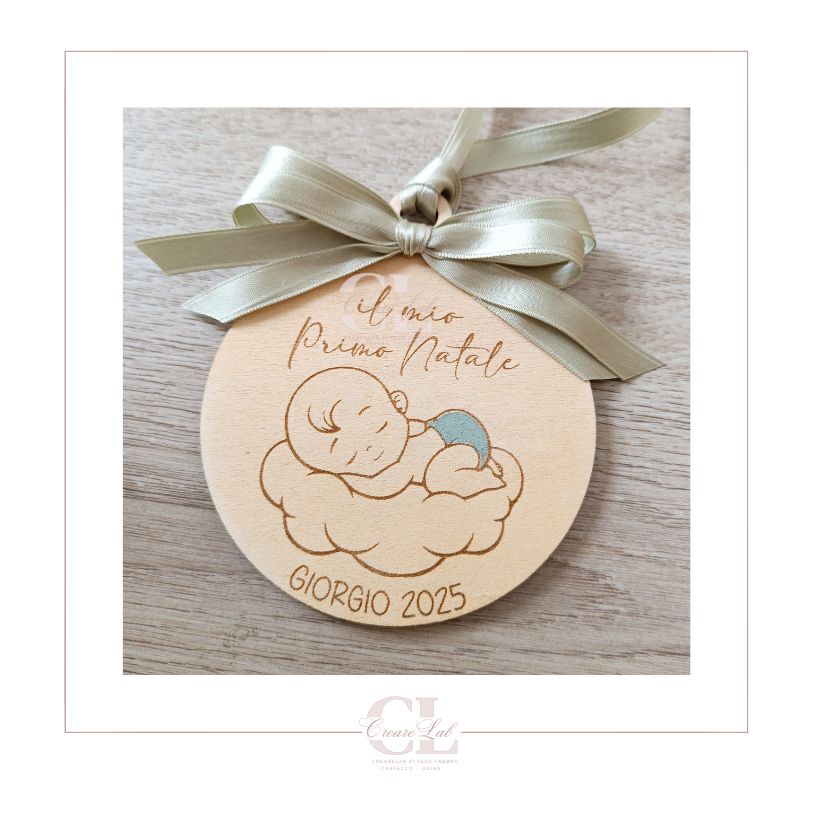 Pallina Natalizia Personalizzata “Il Tuo Primo Natale” – Colore a Scelta
