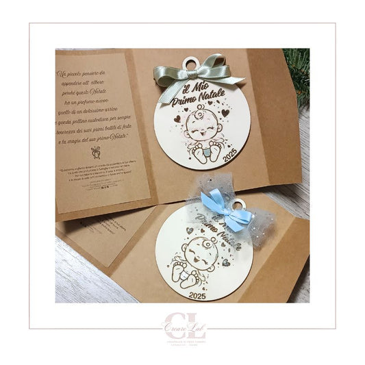 Pallina Natalizia Personalizzata “Il Tuo Primo Natale” – Colore a Scelta