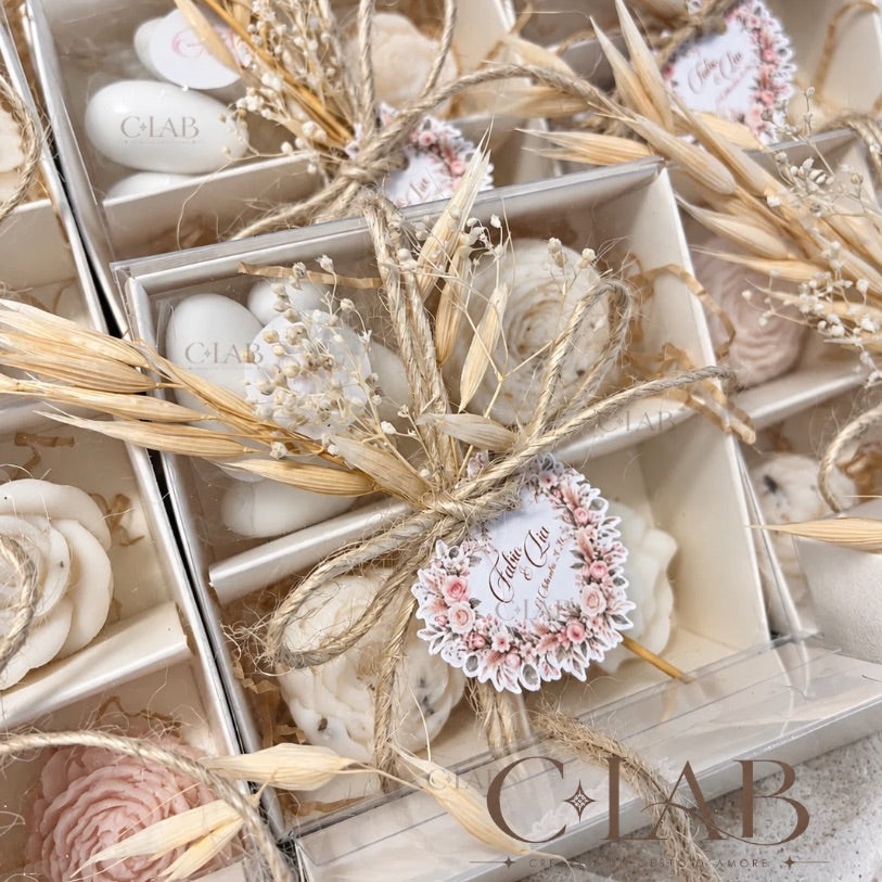 Bomboniera Romantica con Tart in Cera di Soia