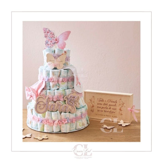 Torta di Pannolini Farfalla