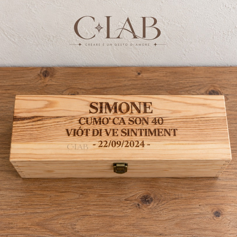 Cassetta da vino personalizzato