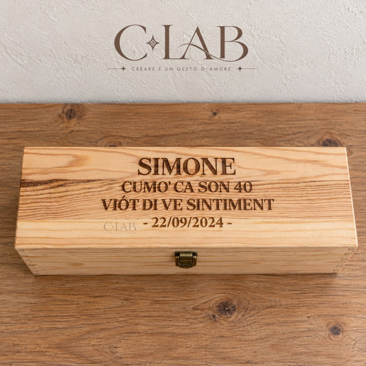 Cassetta da vino personalizzato