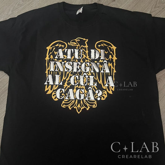 Maglietta nera A tu Cagâ?