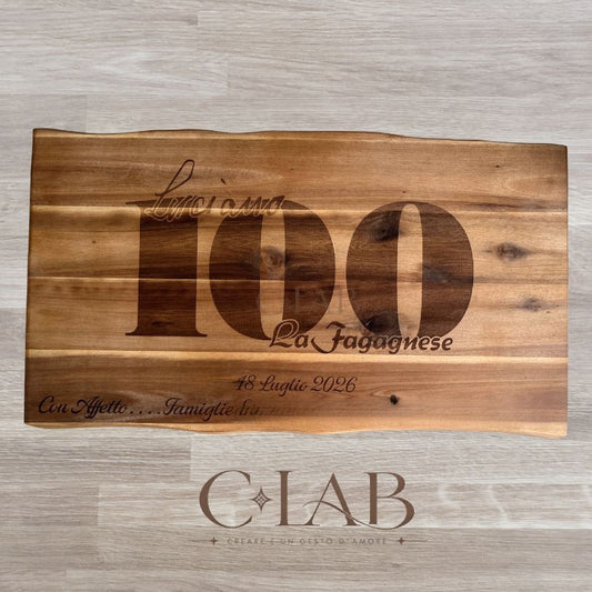Tagliere in legno Compleanno