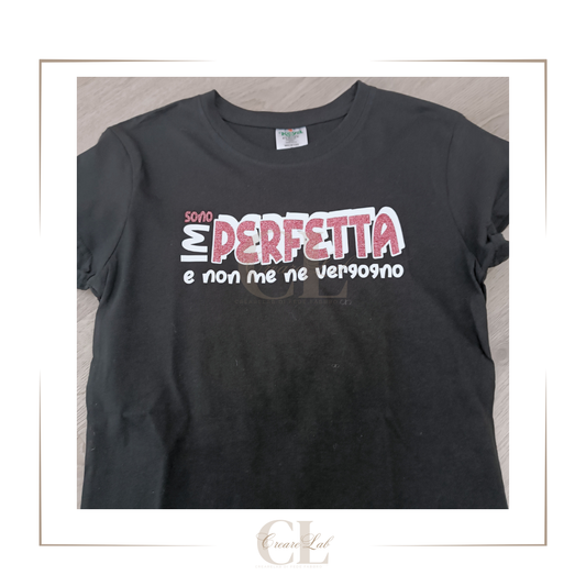 Magliette simpatiche glitter ragazza